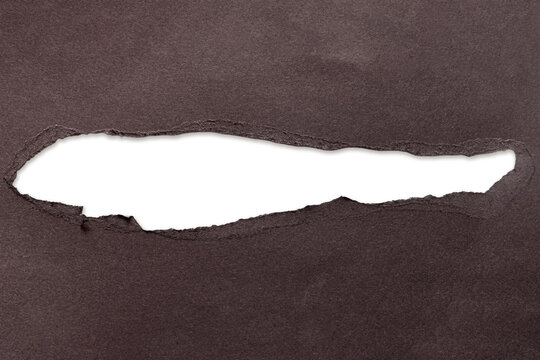 Torn Black Paper Hole Ripped Edge Dark Promotional Frame