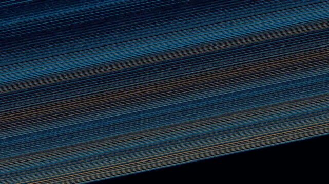Abstract dynamic background of blue and brown threads creating a vibrant textured pattern, a unique motion graphic for creative projects.
