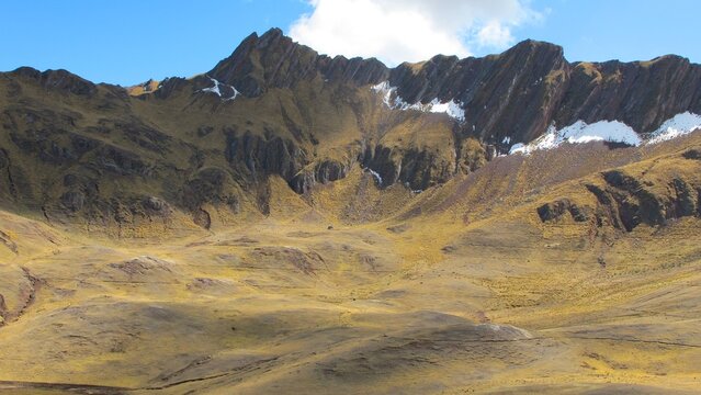 Clouds above a broad valley in the Peruvian Andes