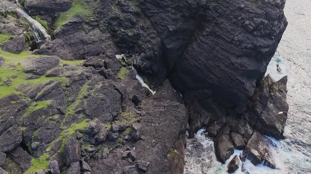 Dark Sea Cliffs and Surf Along the Dingle Peninsula