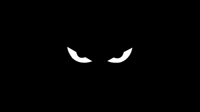 Evil glowing yellow eyes peer out from the darkness in this spooky loop animation. Perfect for Halloween, horror themes, gaming content, or adding a mysterious and sinister atmosphere to any