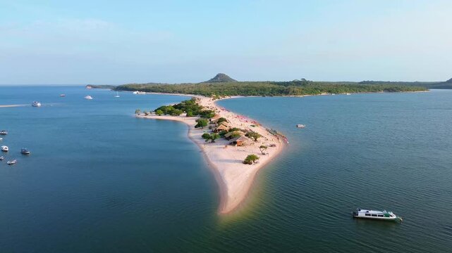 Praia de Alter do Ch&atilde;o Vista a&eacute;rea do para&iacute;so da Amaz&ocirc;nia
