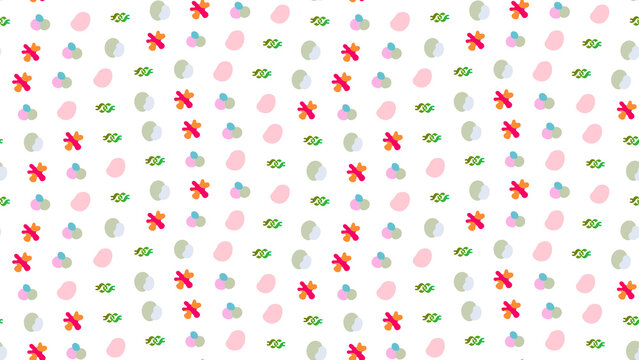 Abstract shapes and DNA helix pattern