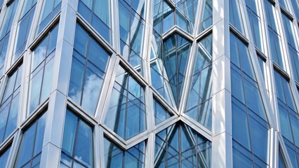 Obraz premium Architectural Detail of Glass Curtain Wall
