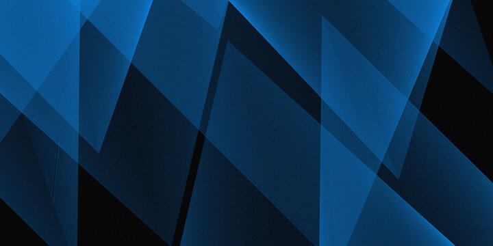Abstract Dark Blue Geometric Overlay Background with Grainy Noise Texture and Neon Glow