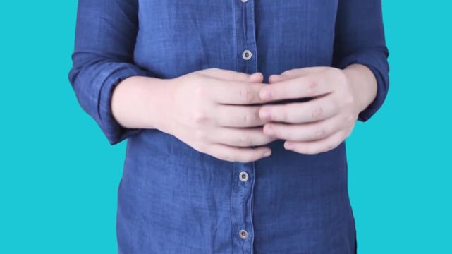Dystonia disease video in blue color background