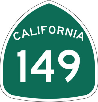 California State Route 149 Highway Black Emblem Marker Shield