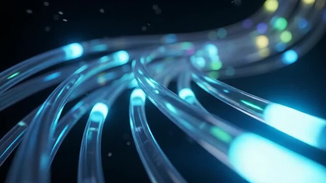 Light pulses transmitting back ground 4k video