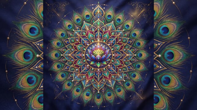 Intricate decorative mandala pattern for diwali celebration concept with festival