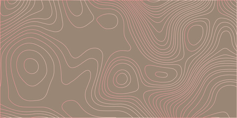 Topographic map contour line abstract beige and rose gold vector background texture for modern elegant design © Vectlis Arts
