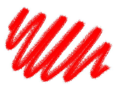 Hand Drawn Red Brush Strokes on Transparent Background for Graphic Design
