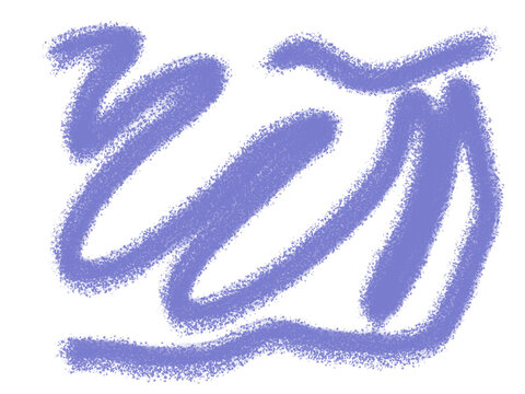 Hand Drawn Lavender Abstract Brush Strokes and Scribble Elements for Graphic Design