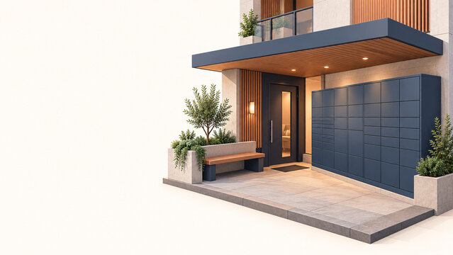 Smart parcel locker for apartment residents