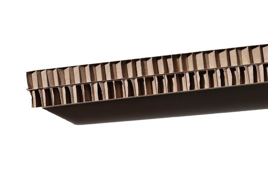 Thick brown honeycomb paper padding for shockproof product packaging.