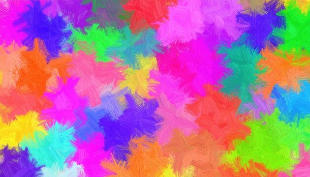 Creativity and artistic expression abstract oil painting background with vibrant colorful brush strokes and textured paint layers for modern design