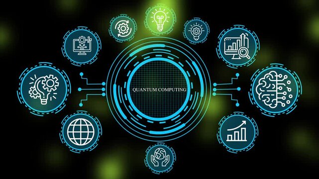 Comprehensive Quantum Computing Architecture and Qubit Processing Framework with AI-Powered Algorithmic Solutions for Next Generation Enterprise Computational Technology Concept 4K video