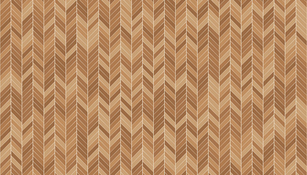 Seamless wood chevron parquet floor pattern in warm brown tones