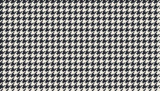 Seamless classic houndstooth pattern in charcoal and cream
