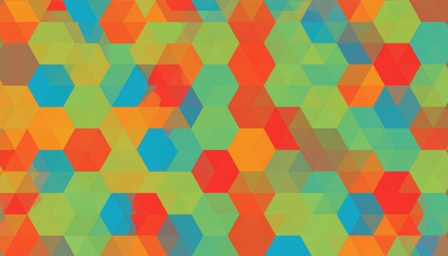 Connectivity and network technology abstract digital background with colorful geometric hexagon pattern for data science and communication concepts