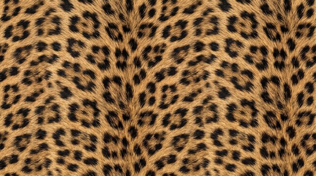 Leopard fur texture background with natural rosette spots pattern