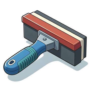 Paint edger tool flat vector illustration wall painter edge tool pad isolated on white background