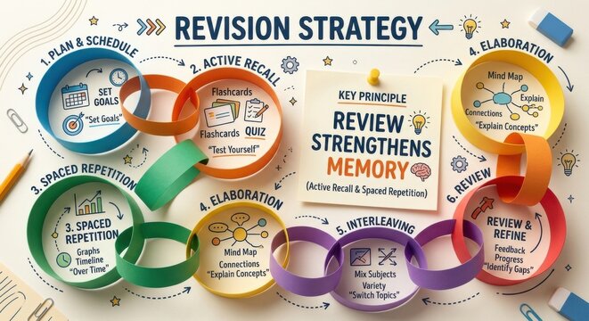 Revision Strategy Diagram for Enhanced Learning and Memory Recall