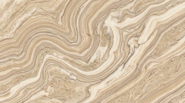 Light brown marble stone texture with wavy organic veining and polished surface for architectural wall and floor tile backgrounds