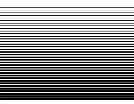 Black Horizontal Stripes Seamless Pattern Parallel Lines Isolated on Transparent Background