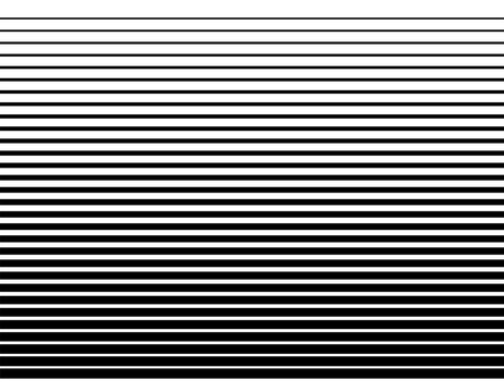 Black Horizontal Stripes Seamless Pattern Parallel Lines Isolated on Transparent Background