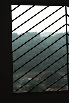 Modern Abstract Lines Stripes, window grille, decorative