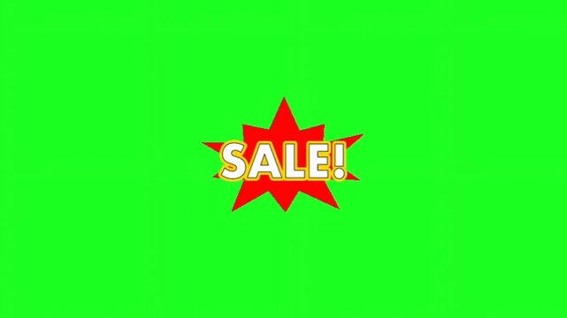 Red sale popup on green.