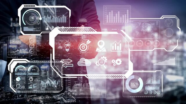 Big data visualization dashboard showing analytics, insights, and performance. Data supports decisions, data reveals trends, data powers analytics, and transforms strategy. Marrow