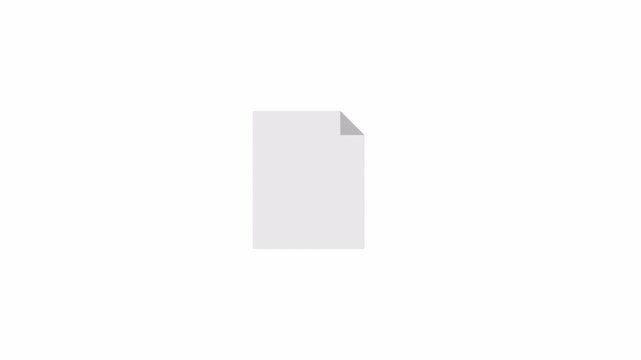 CSV File Document Animation with Comma Separated Values Icon