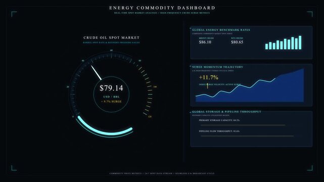 dashboard chart data analysis motion graphic with finance HUD animation