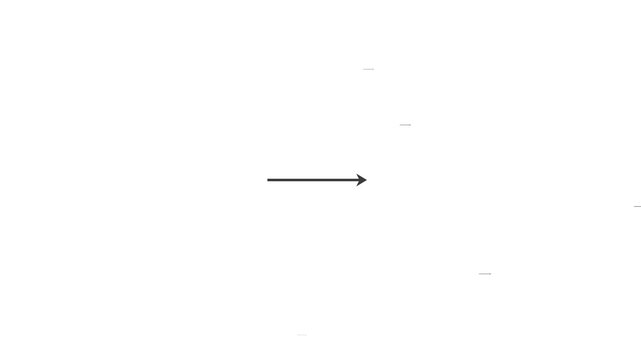 Minimalist Black Animated Arrow Pointing Right on White Background