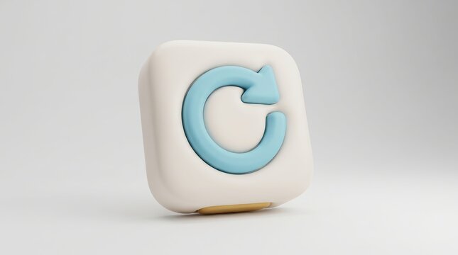 3d render of a refresh icon