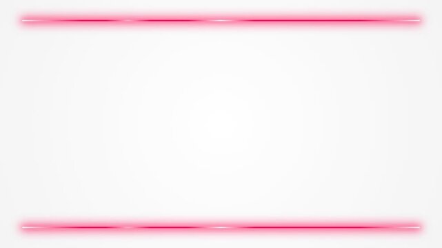 Abstract purple neon lines frame on a white background