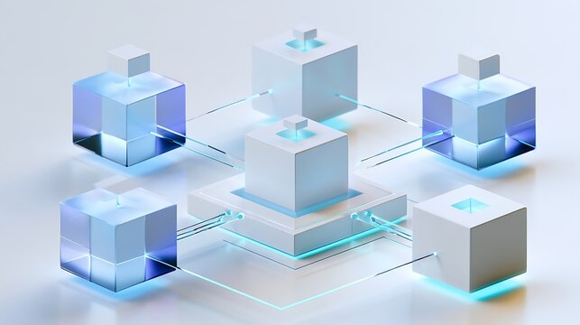 digital contract infrastructure, multiple secure nodes exchanging data automatically,