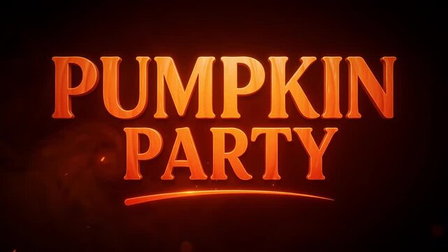  pumpkin patch typography on dark background.