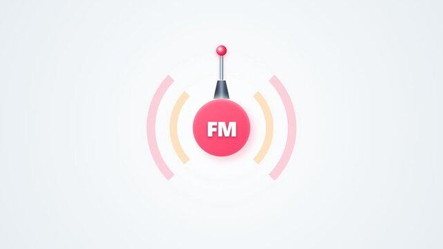 Abstract graphic representing broadcast signal or frequency modulation concept