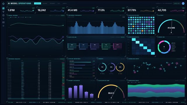 AI Model Operations Dashboard with Data Analytics and Metrics