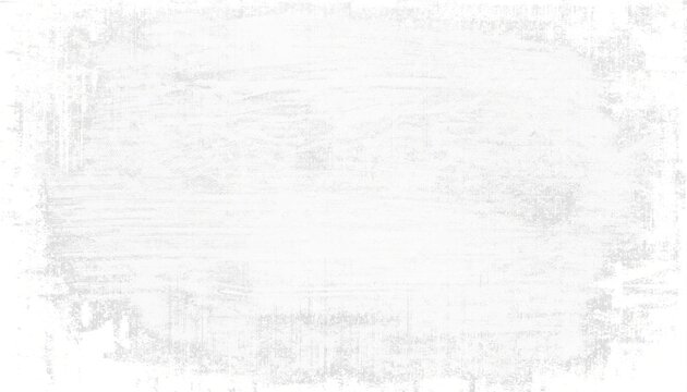 Background featuring a very faint light grey distressed grunge border and faded scratch textures, subtle worn paper surface for vintage design, overlay, print, web and creative digital projects