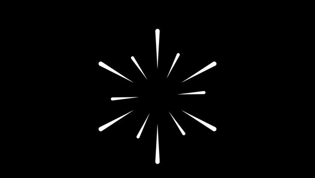 Shiny Circle Ring Burst Explosion Effect, Celebration Firework Motion Graphic Animation 4K