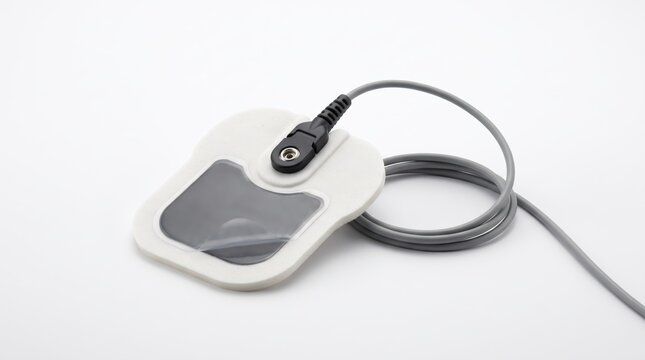 Medical electrode pad with cable for heart monitoring and diagnostic health equipment