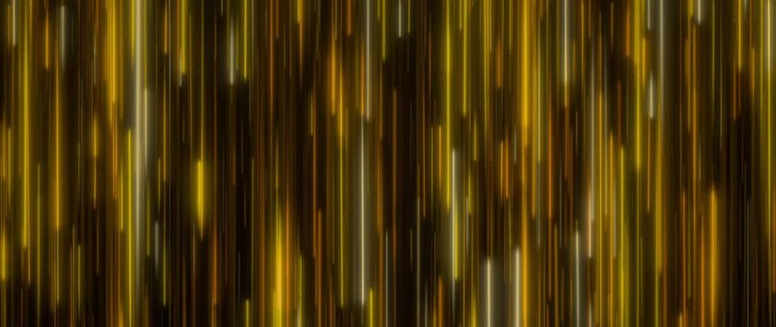 Golden light streaks shimmer and shift in lines across a dark abstract background