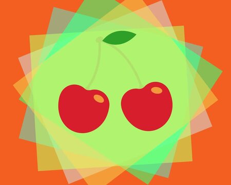 vector illustration of a cherry