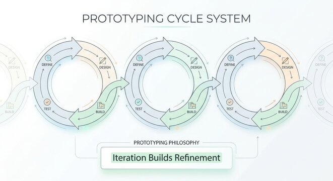 Prototyping Cycle System Demonstrating Iteration Builds Refinement