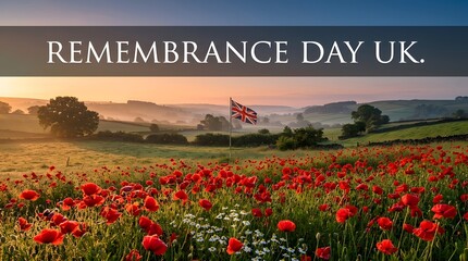 Obraz premium Remembrance day in the united kingdom honoring the fallen reflecting on sacrifice and commemorating veterans for peace and a brighter future