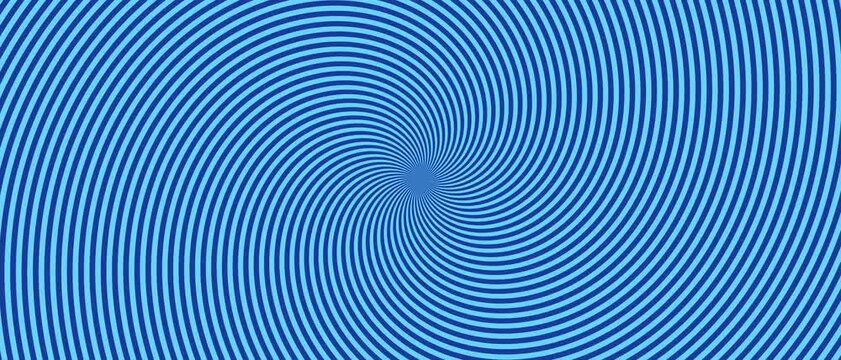 Blue spiral stripe pattern slowly twists across an abstract geometric background