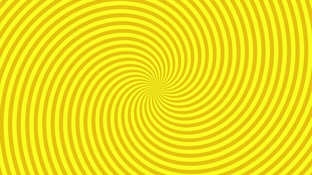 Yellow and orange spiral pattern slowly rotates across an abstract fullframe background
